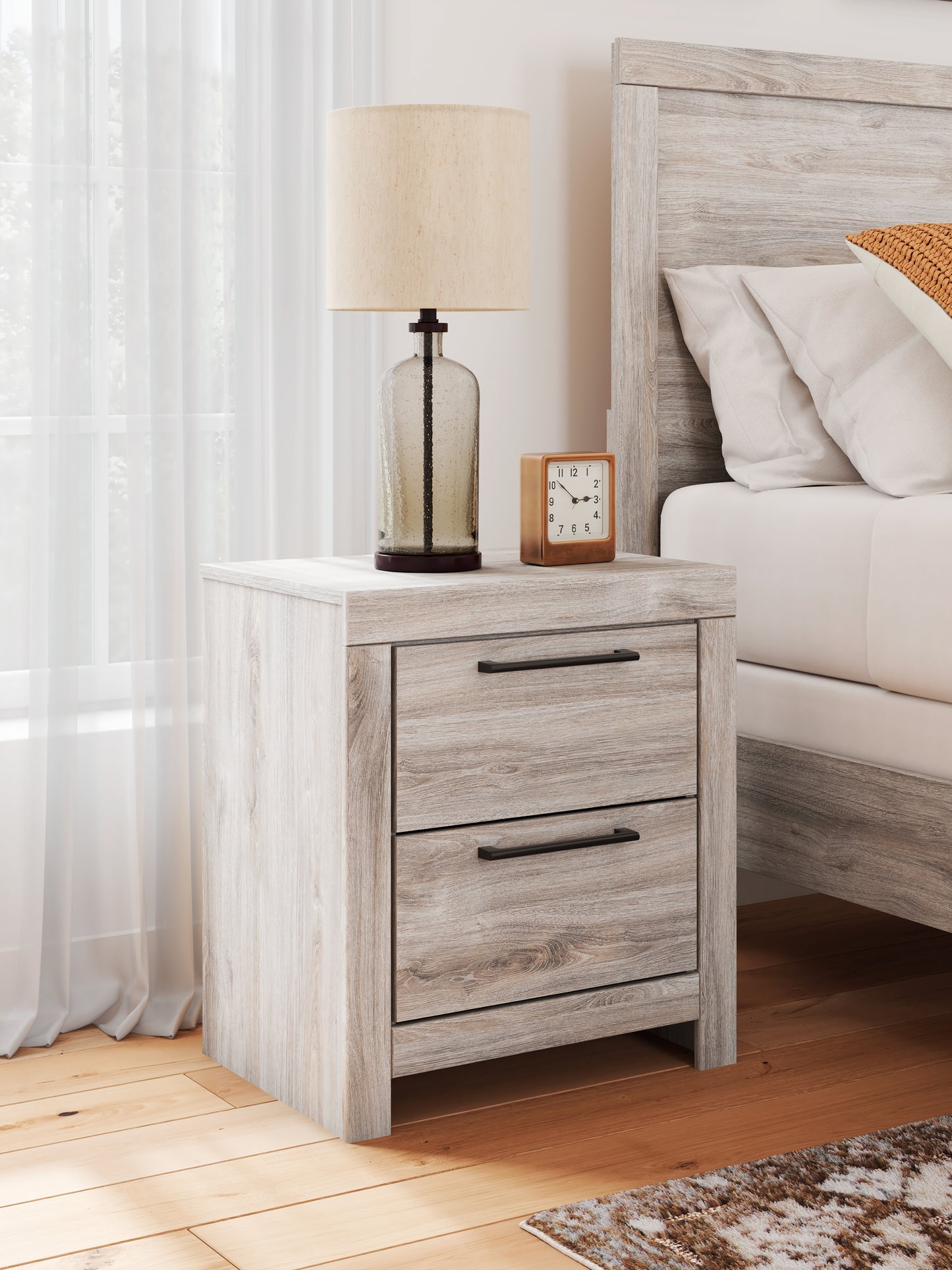 Ocala Furniture Outlet - Ashley Furniture - Broachmyn Bedroom - Two Drawer Night Stand / Gray - PCB1120-92