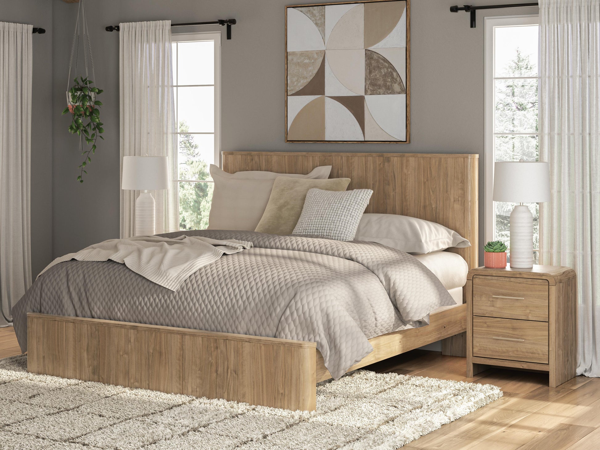 Ocala Furniture Outlet - Ashley Furniture - Gramburg Bedroom - King Panel Bed - PCB1121B16