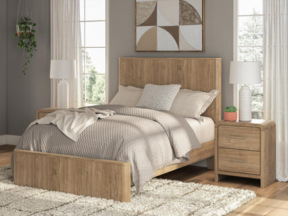 Ocala Furniture Outlet - Ashley Furniture - Gramburg Bedroom - Full Panel Platform Bed / Warm Natural Brown - PCB1121B9