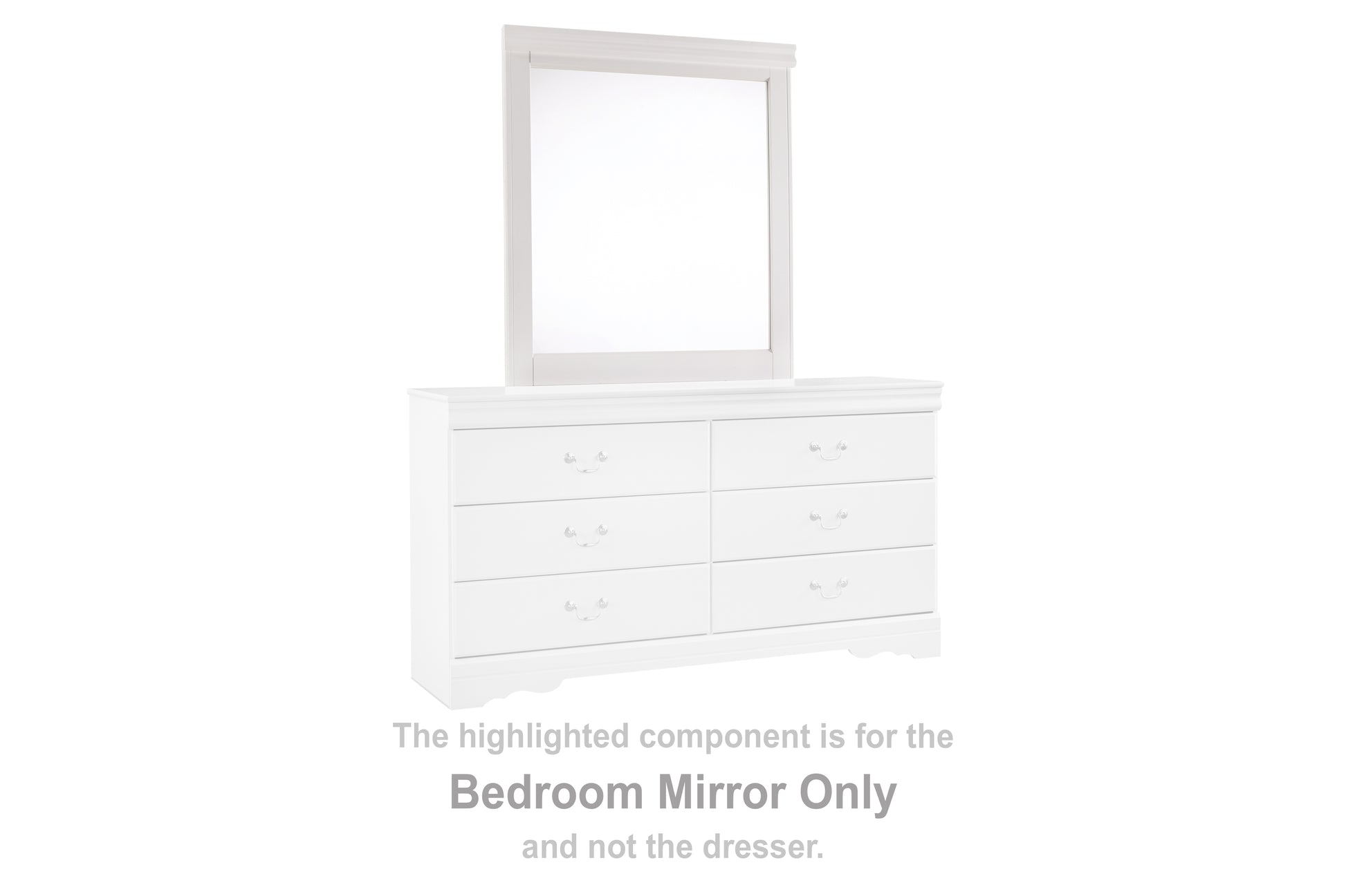 Ocala Furniture Outlet - Ashley Furniture - Anarasia Bedroom - Bedroom Mirror / White - B129-36