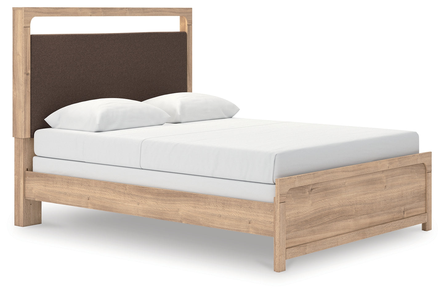 Ocala Furniture Outlet - Ashley Furniture - Kinlanni Bedroom - Queen Upholstered Panel Bed / Tan - PCB1360B4