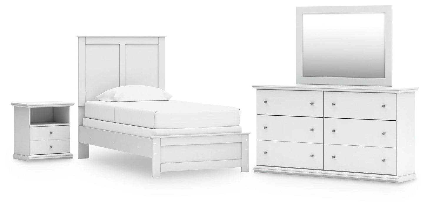 Ocala Furniture Outlet - Ashley Furniture - Bostwick Shoals Twin Panel Bed, Dresser, Mirror and Nightstand - Twin Panel Bed, Dresser, Mirror and Nightstand - B139B60