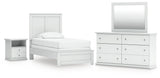  Mirror and Nightstand