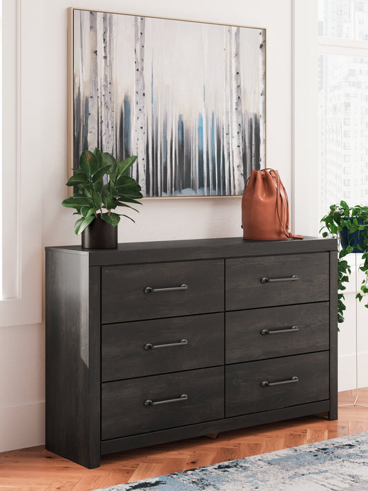 Ocala Furniture Outlet - Ashley Furniture - Hollivern Bedroom - King Panel Bed / Dark Gray - PCB2108B8