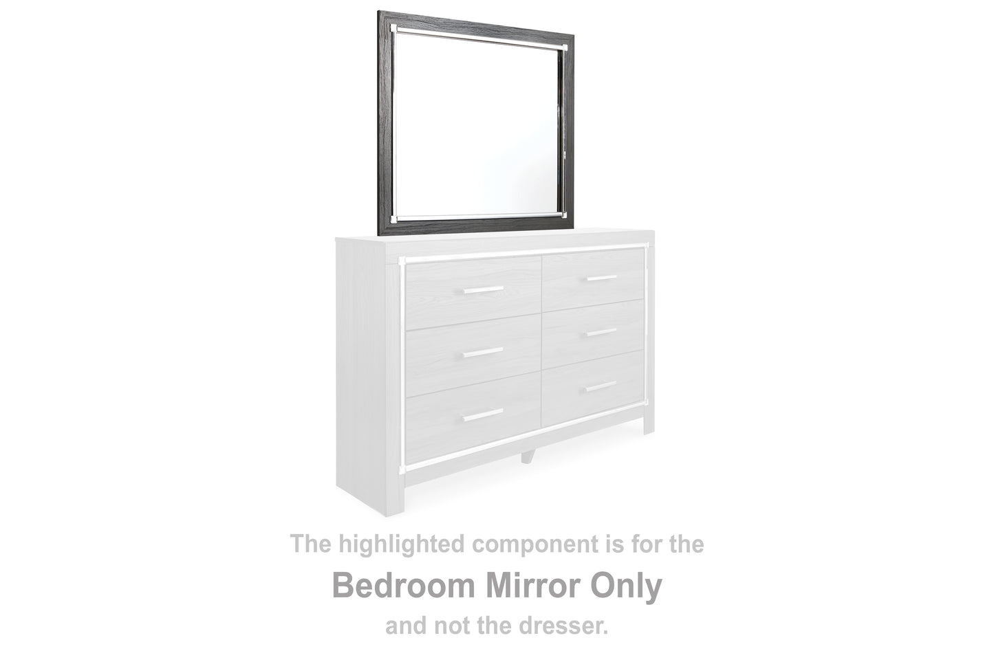 Ocala Furniture Outlet - Ashley Furniture - Lodanna Bedroom - Bedroom Mirror / Gray - B214-36