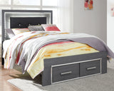 Queen Panel Bed with 2 Storage Drawers