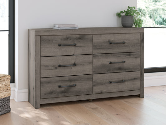 Ocala Furniture Outlet - Ashley Furniture - Graystorm Bedroom - Dresser and Mirror / Brown Gray - PCB2405B1