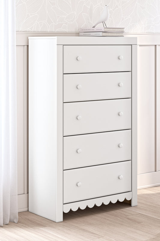 Ocala Furniture Outlet - Ashley Furniture - Mollviney Bedroom - Full Panel Bed / White - B2540B3