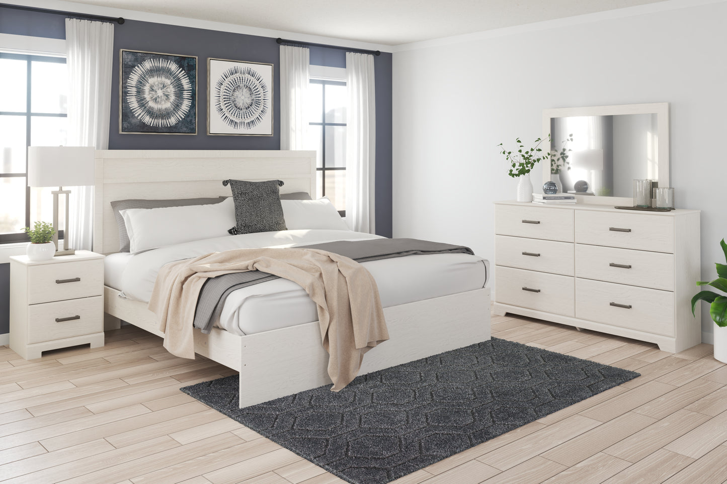 Ocala Furniture Outlet - Ashley Furniture - Stelsie Bedroom - Two Drawer Night Stand / White - B2588-92