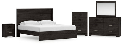 Ocala Furniture Outlet - Ashley Furniture - Belachime King Panel Bed, Dresser, Mirror, Chest and Nightstand - King Panel Bed, Dresser, Mirror, Chest and Nightstand - B2589B20
