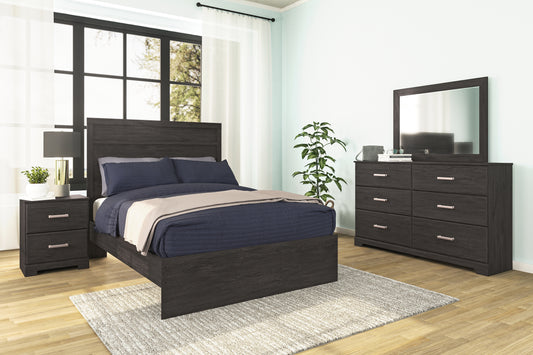 Ocala Furniture Outlet - Ashley Furniture - Belachime Bedroom - Twin Panel Bed / Charcoal - B2589B11