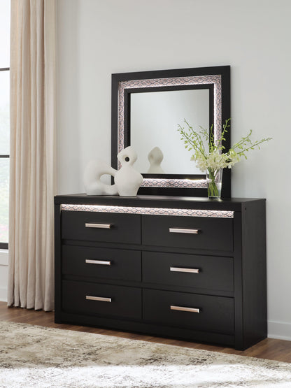 Ocala Furniture Outlet - Ashley Furniture - Shoralli Bedroom - Dresser and Mirror / Black - B2611B1