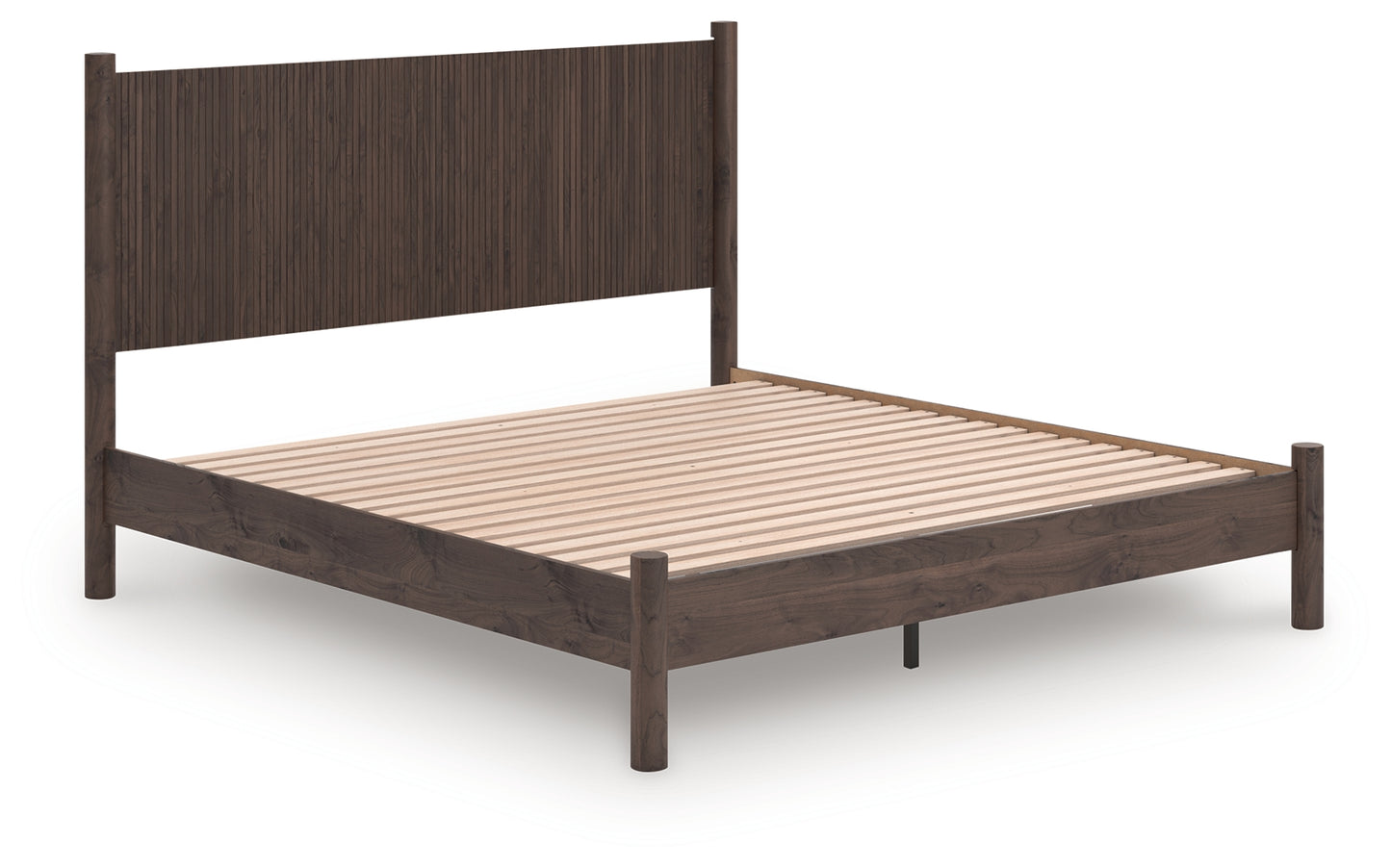 Ocala Furniture Outlet - Ashley Furniture - Pamytta Bedroom - King Panel Platform Bed / Brown - PCB2614B27