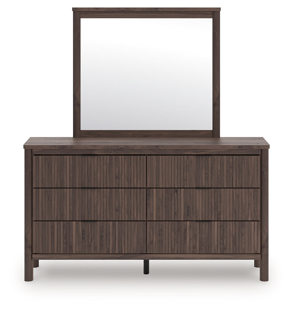 Ocala Furniture Outlet - Ashley Furniture - Pamytta Bedroom - Dresser and Mirror / Brown - PCB2614B1