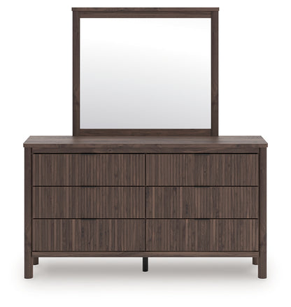Ocala Furniture Outlet - Ashley Furniture - Pamytta Bedroom - Dresser and Mirror / Brown - PCB2614B1