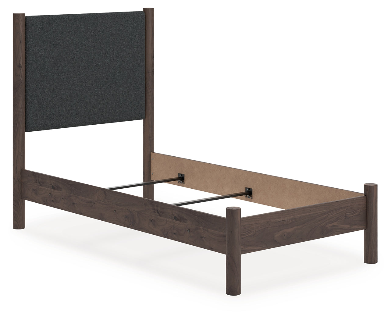 Ocala Furniture Outlet - Ashley Furniture - Pamytta Bedroom - Twin Upholstered Panel Bed / Brown - PCB2614B20