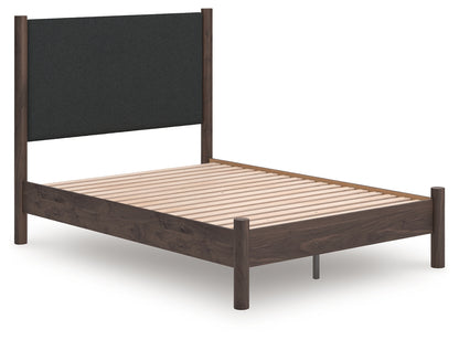 Ocala Furniture Outlet - Ashley Furniture - Pamytta Bedroom - Full Upholstered Panel Platform Bed / Brown - PCB2614B10