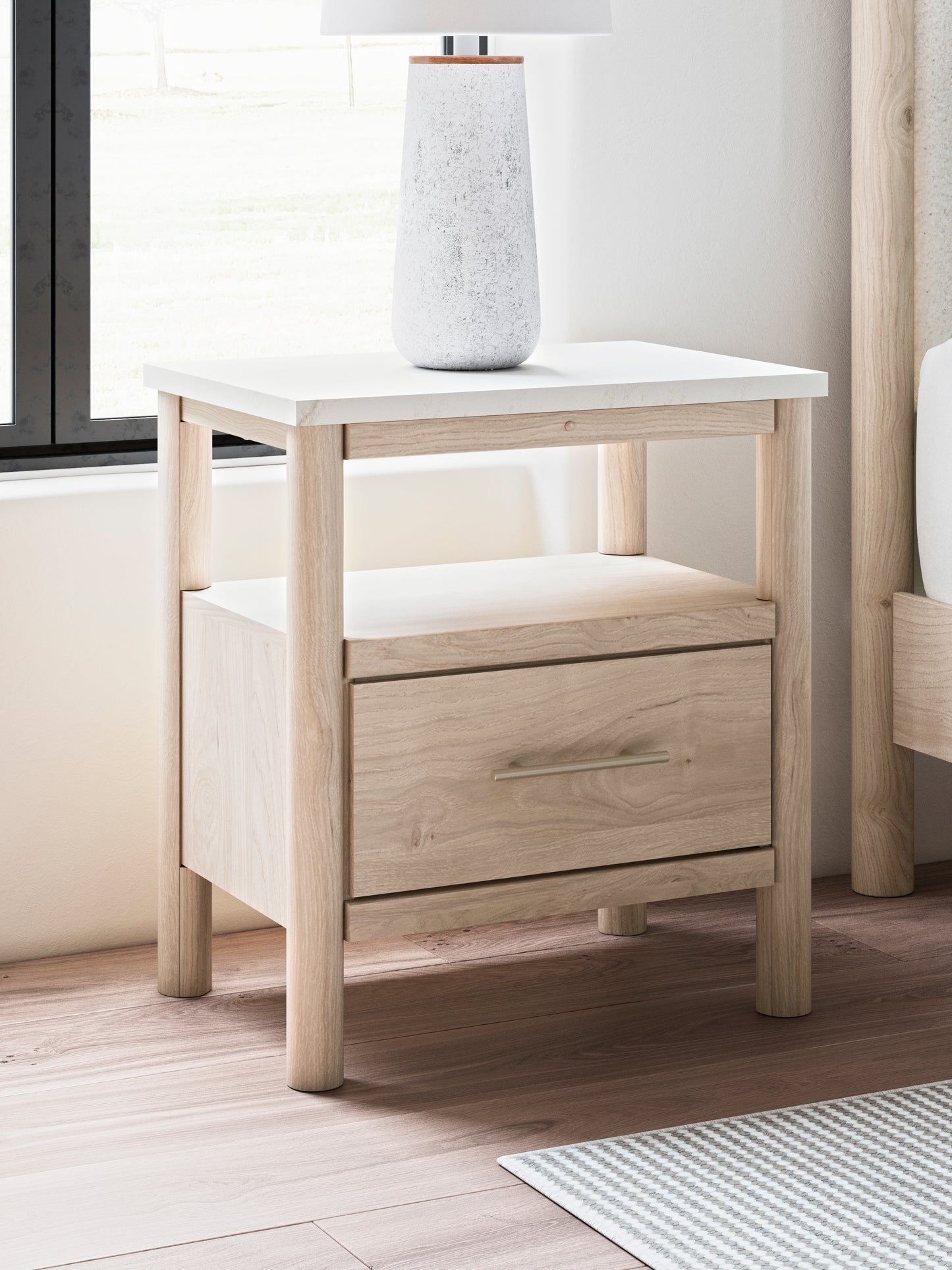 Ocala Furniture Outlet - Ashley Furniture - Cadmori Bedroom - One Drawer Night Stand / Two-tone - B2615-91