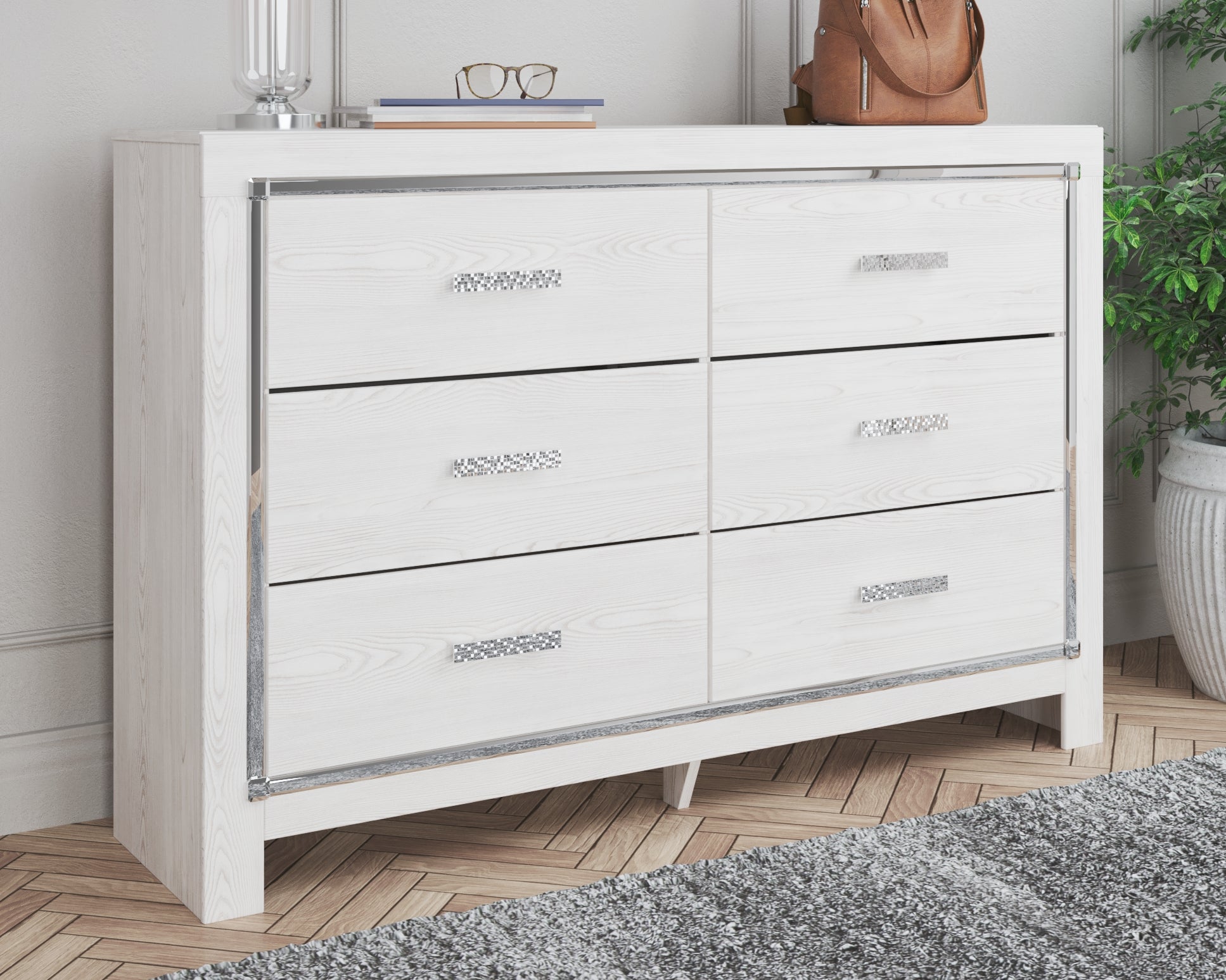 Ocala Furniture Outlet - Ashley Furniture - Altyra Bedroom - Queen Upholstered Storage Bed / White - B2640B17