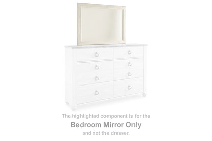 Ocala Furniture Outlet - Ashley Furniture - Willowton Bedroom - Bedroom Mirror / Whitewash - B267-36