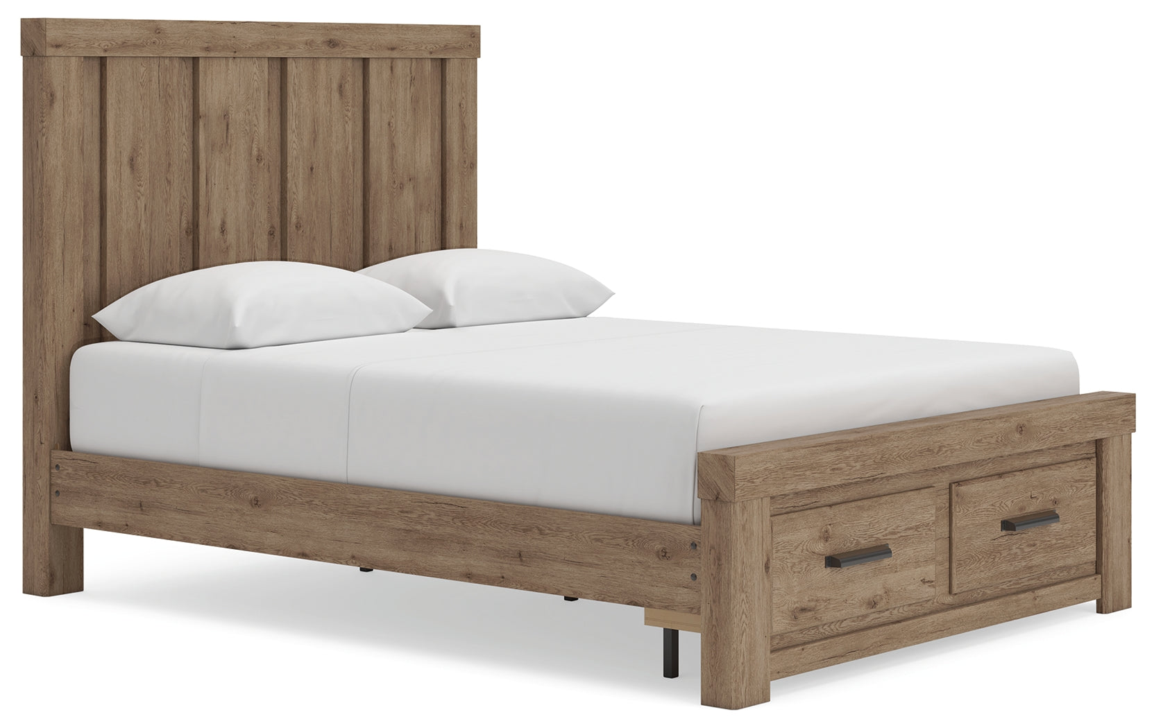 Ocala Furniture Outlet - Ashley Furniture - Oliandon Bedroom - Queen Panel Storage Bed / Light Brown - PCB2844B4