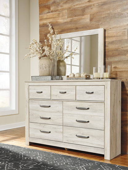 Ocala Furniture Outlet - Ashley Furniture - Bellaby Bedroom - Dresser and Mirror / Whitewash - B331B1