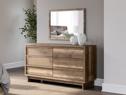 Ocala Furniture Outlet - Ashley Furniture - Chirason Bedroom - Dresser and Mirror / Brown - PCB3367B1