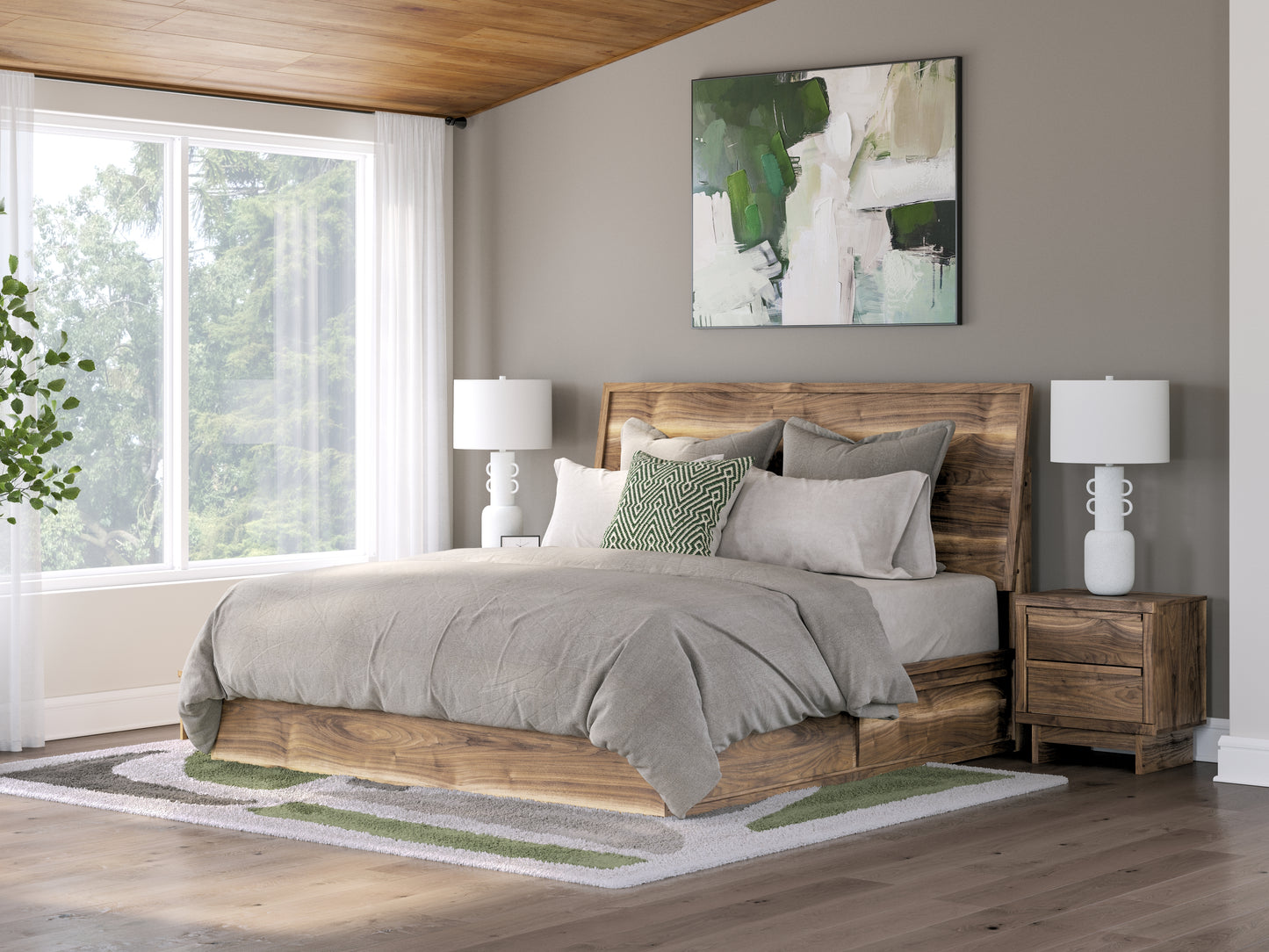 Ocala Furniture Outlet - Ashley Furniture - Chirason Bedroom - King Panel Bed with Storage / Brown - PCB3367B14