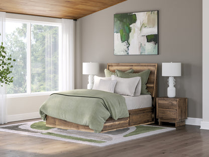 Ocala Furniture Outlet - Ashley Furniture - Chirason Bedroom - Full Panel Bed with Storage / Brown - PCB3367B28