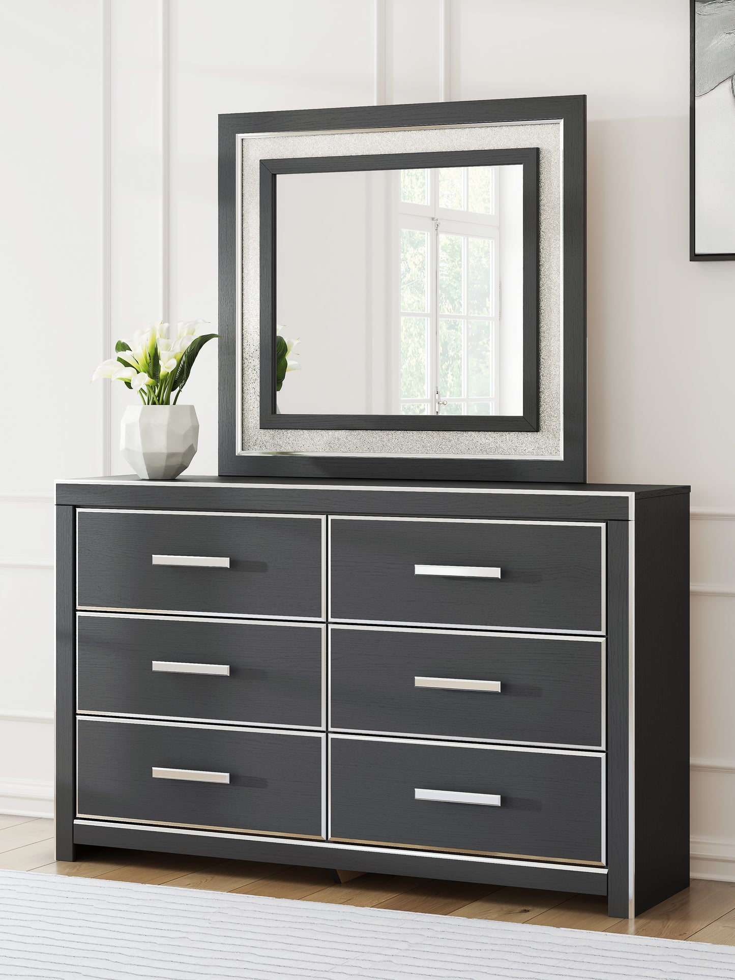 Ocala Furniture Outlet - Ashley Furniture - Zuraleus Bedroom - Dresser and Mirror / Black - PCB3380B1