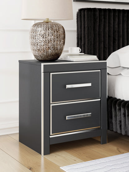 Ocala Furniture Outlet - Ashley Furniture - Zuraleus Bedroom - Two Drawer Night Stand / Black - PCB3380-92