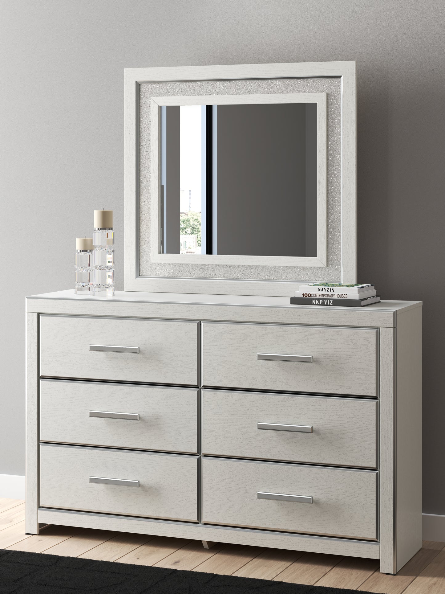 Ocala Furniture Outlet - Ashley Furniture - Zuraleus Bedroom - Dresser and Mirror / White - PCB3381B1