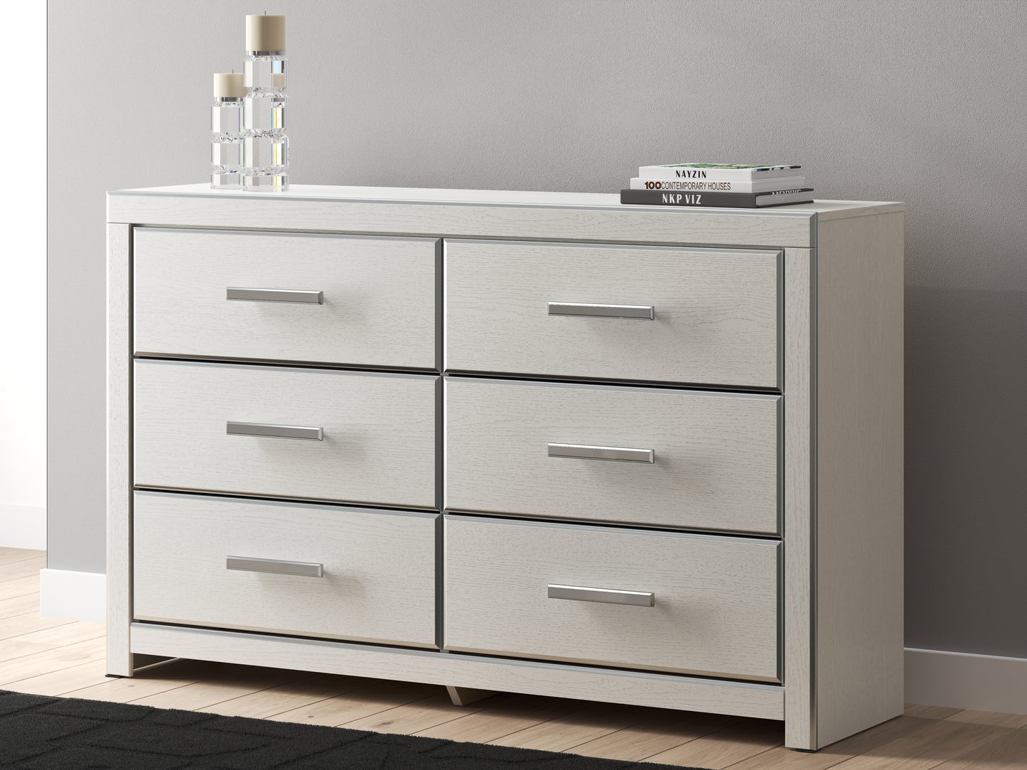Ocala Furniture Outlet - Ashley Furniture - Zuraleus Bedroom - Six Drawer Dresser / White - PCB3381-31