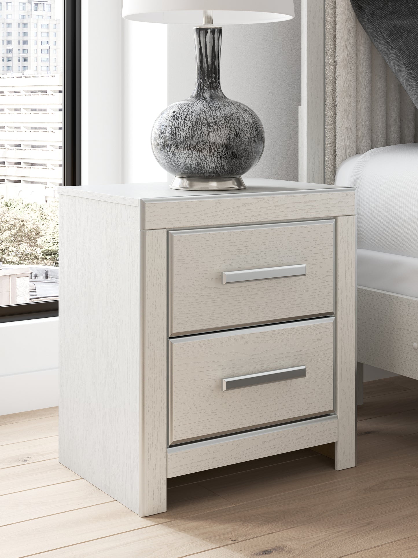 Ocala Furniture Outlet - Ashley Furniture - Zuraleus Bedroom - Two Drawer Night Stand / White - PCB3381-92