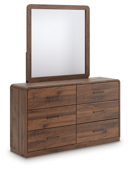 Ocala Furniture Outlet - Ashley Furniture - Fortlorn Bedroom - Dresser and Mirror / Walnut Brown - PCB386B1