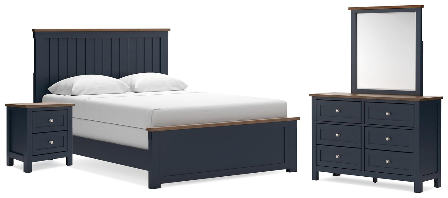 Ocala Furniture Outlet - Ashley Furniture - Landocken Queen Panel Bed, Dresser, Mirror and Nightstand - Queen Panel Bed, Dresser, Mirror and Nightstand - B414B18
