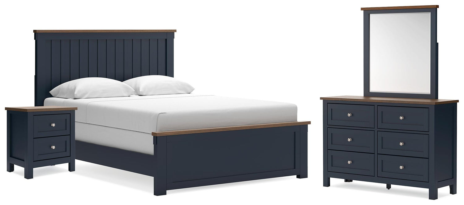 Ocala Furniture Outlet - Ashley Furniture - Landocken Queen Panel Bed, Dresser, Mirror and Nightstand - Queen Panel Bed, Dresser, Mirror and Nightstand - B414B18
