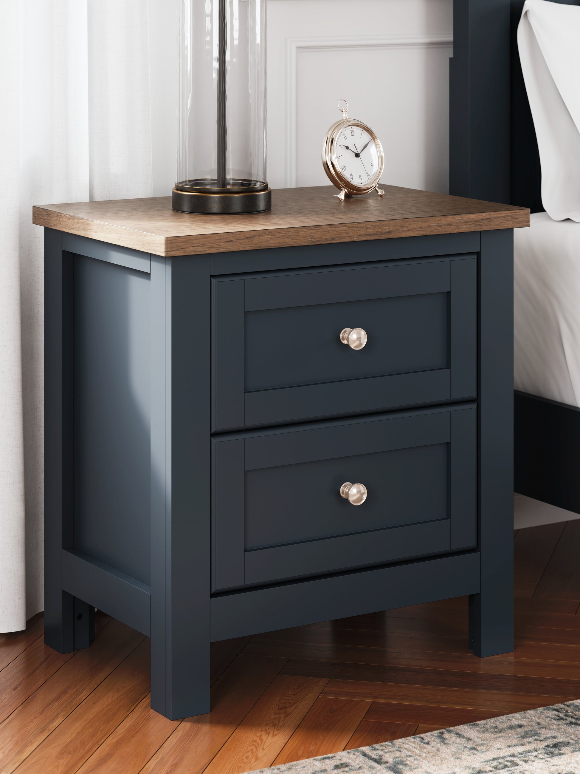 Ocala Furniture Outlet - Ashley Furniture - Landocken Bedroom - Queen Panel Bed / Brown/Blue - B414B10