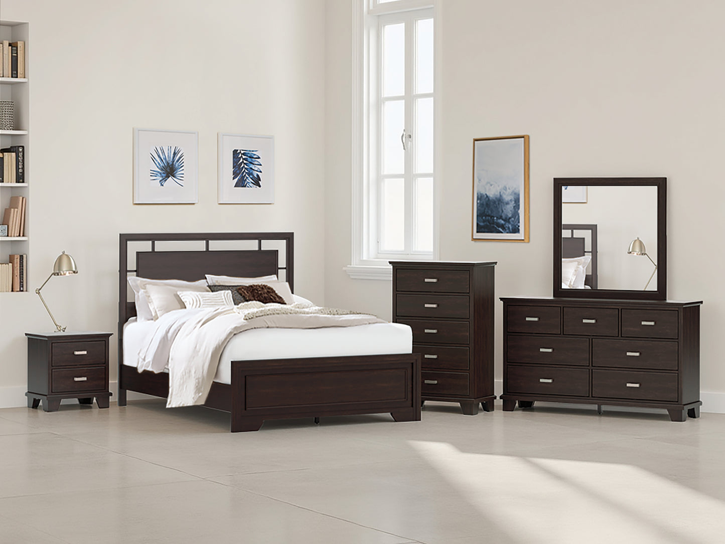 Ocala Furniture Outlet - Ashley Furniture - Covetown Bedroom - Queen Panel Bed / Dark Brown - B441B6