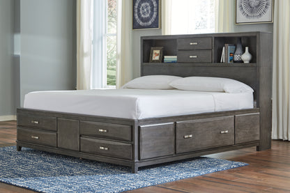 Ocala Furniture Outlet - Ashley Furniture - Caitbrook Bedroom - Queen Storage Bed with 8 Drawers / Gray - B476B2