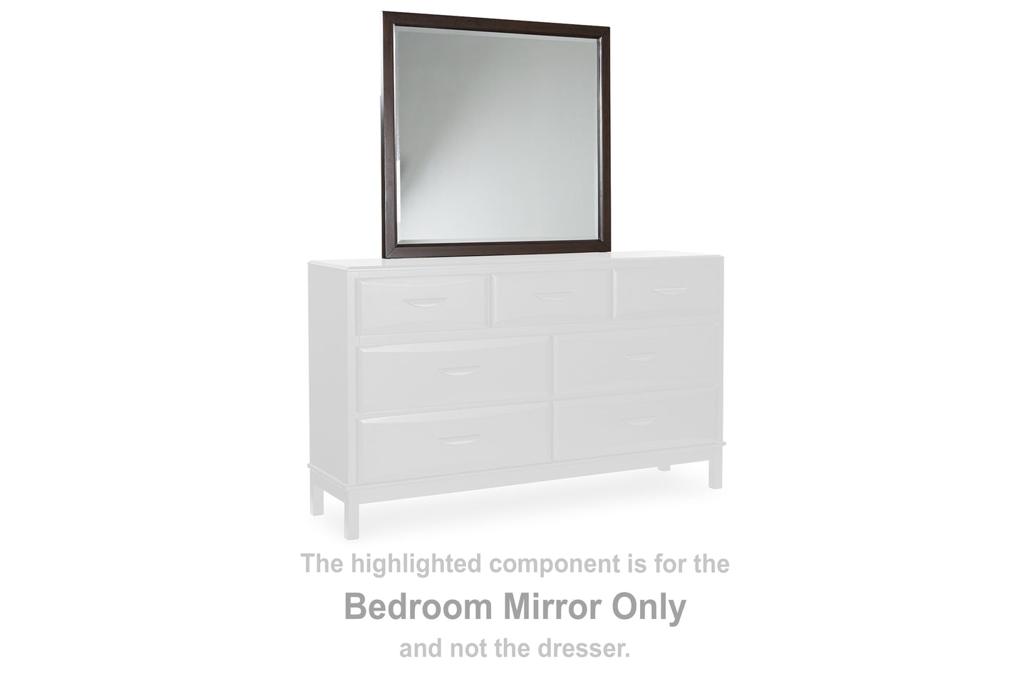 Ocala Furniture Outlet - Ashley Furniture - Vanmore Bedroom - Bedroom Mirror / Dark Brown - B479-36