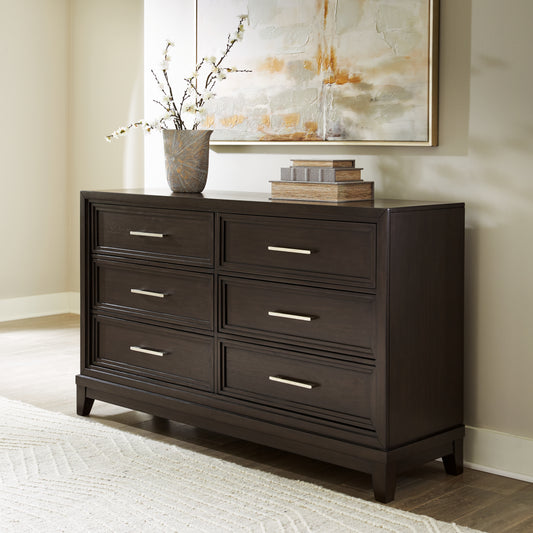 Ocala Furniture Outlet - Ashley Furniture - Neymorton Bedroom - Two Drawer Night Stand / Dark Grayish Brown - B618-92