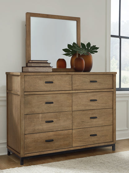 Ocala Furniture Outlet - Ashley Furniture - Tomtyn Bedroom - Dresser and Mirror / Light Brown - B622B1