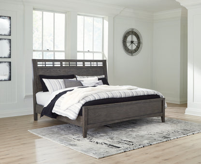 Ocala Furniture Outlet - Ashley Furniture - Montillan Bedroom - California King Panel Bed / Grayish Brown - B651B5