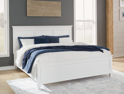 Ocala Furniture Outlet - Ashley Furniture - Fortman Bedroom - King Panel Bed / White - B680B4