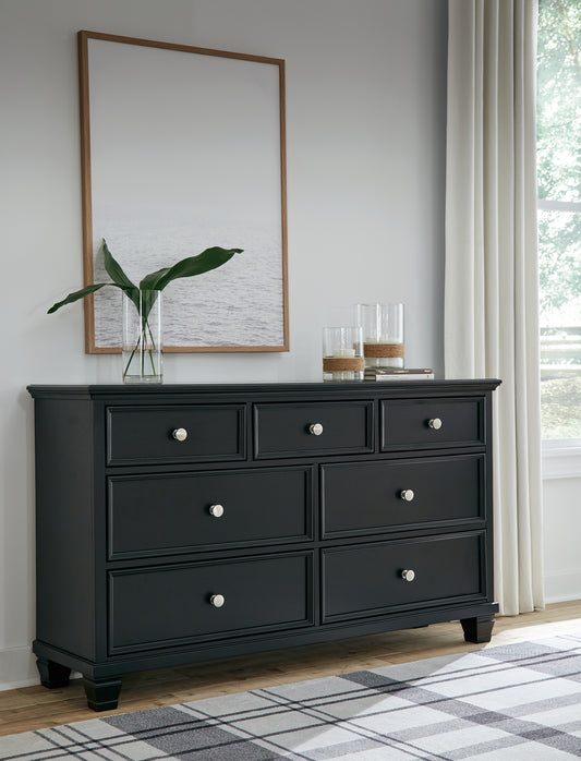Ocala Furniture Outlet - Ashley Furniture - Lanolee Bedroom - King Panel Storage Bed / Black - B687B19