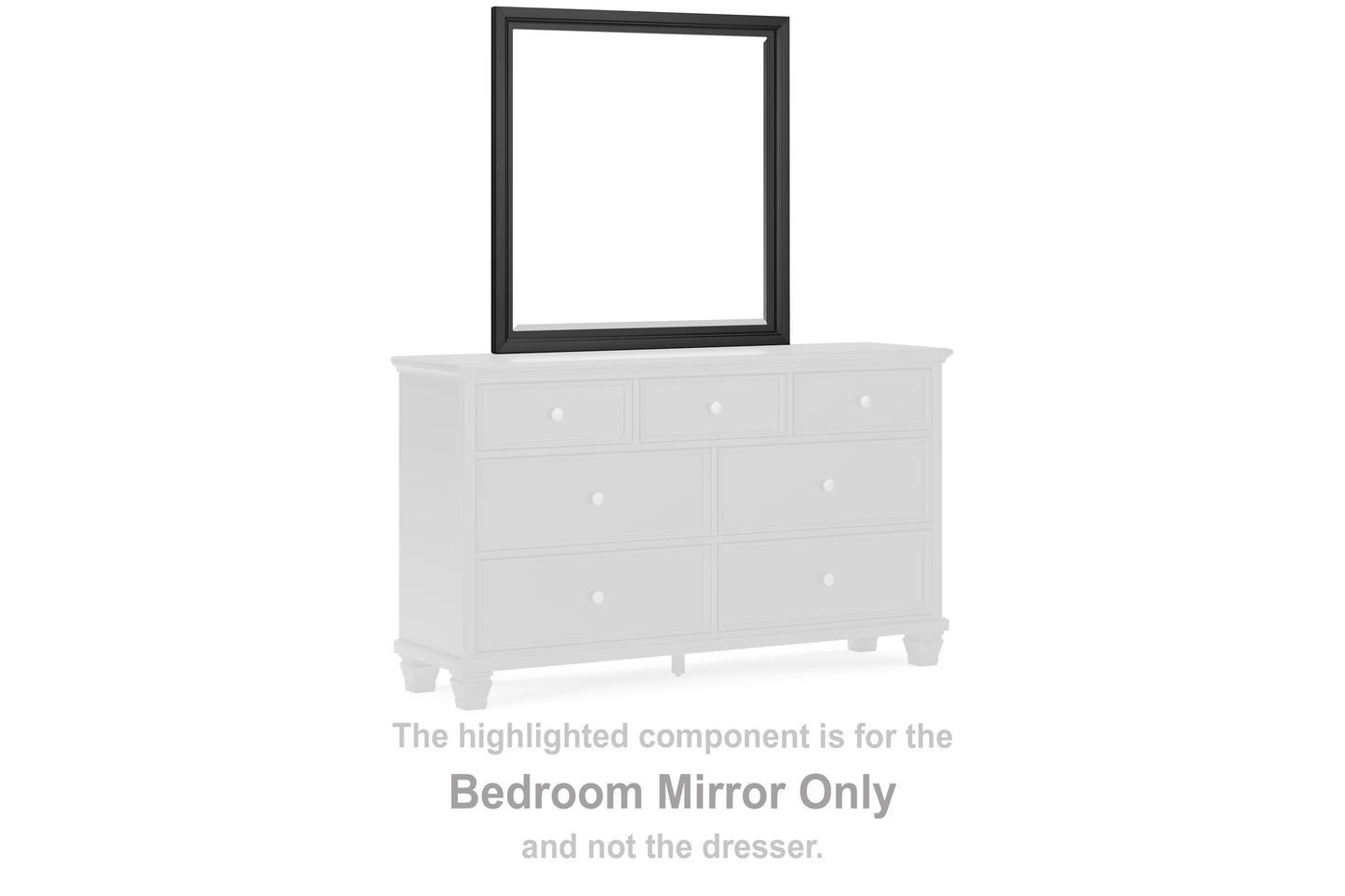 Ocala Furniture Outlet - Ashley Furniture - Lanolee Bedroom - Bedroom Mirror / Black - B687-36