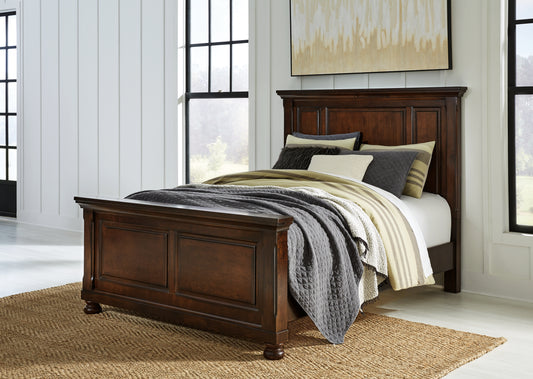 Ocala Furniture Outlet - Ashley Furniture - Porter Bedroom - Queen Panel Storage Bed / Rustic Brown - B697B42