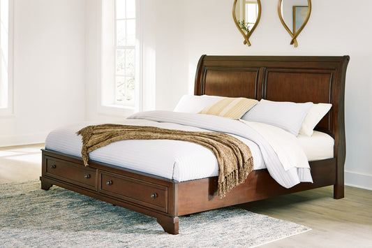 Ocala Furniture Outlet - Ashley Furniture - Trellington Bedroom - Queen Sleigh Storage Bed / Brown - B716B1