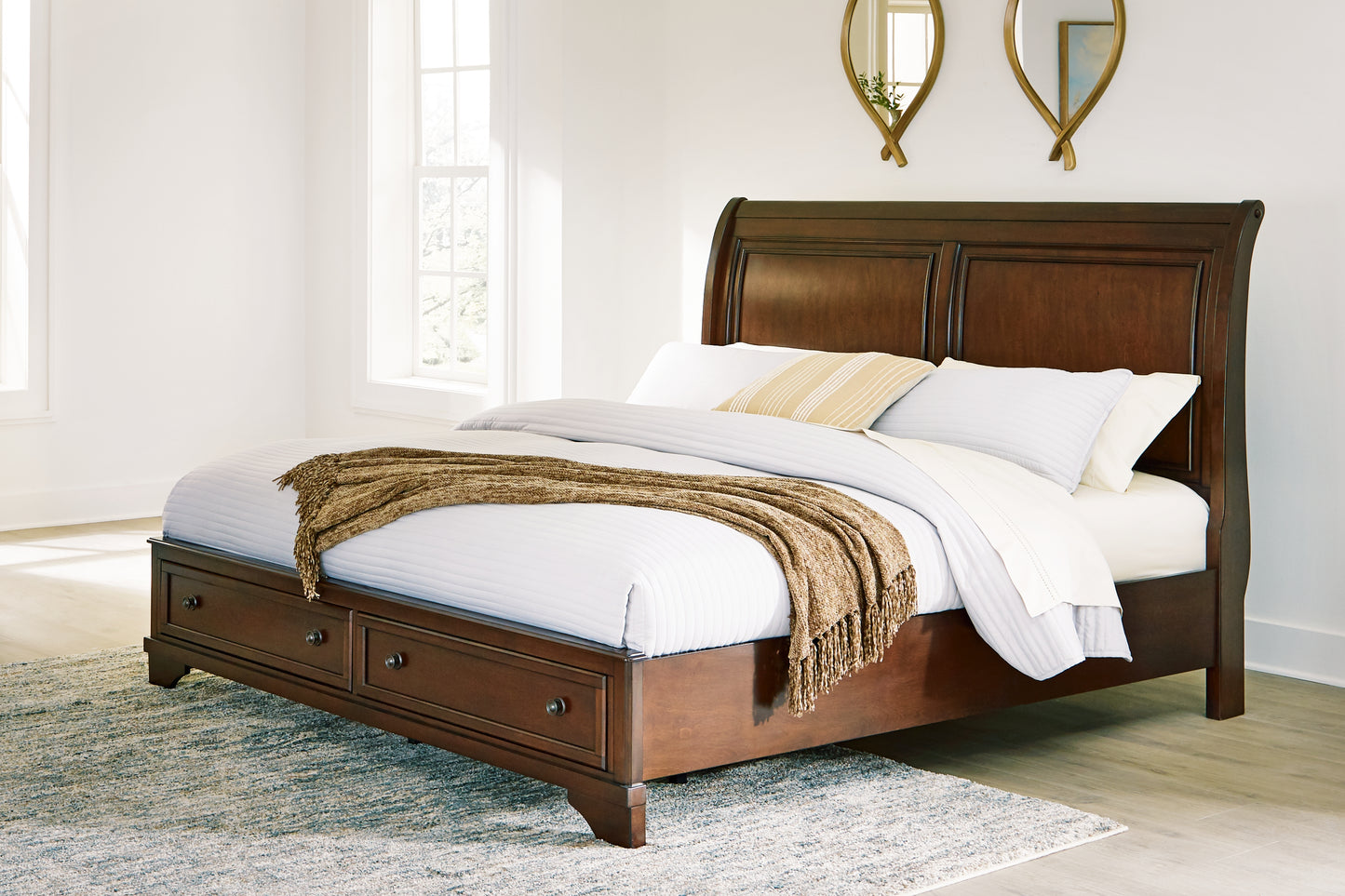 Ocala Furniture Outlet - Ashley Furniture - Trellington Bedroom - King Sleigh Storage Bed / Brown - B716B2